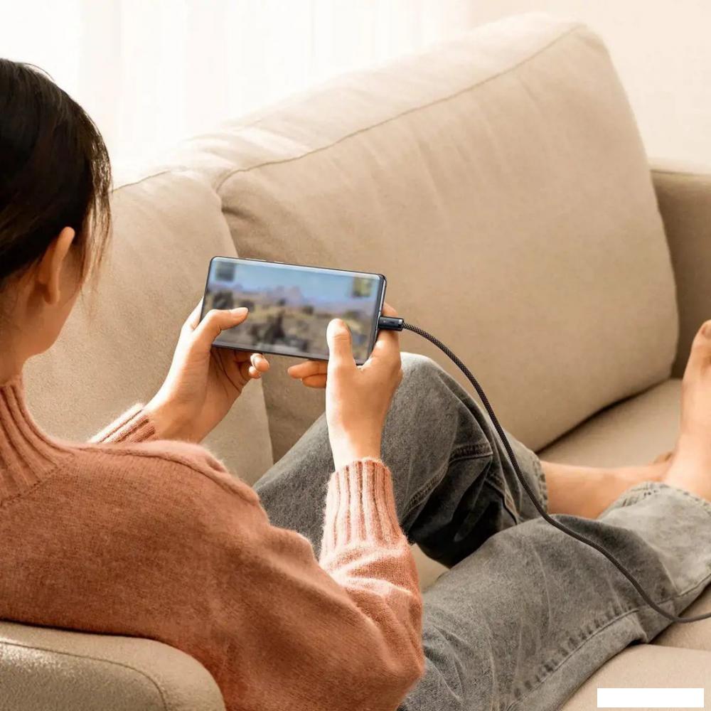 Кабель Baseus Dynamic Series Fast Charging Data Cable 100W USB Type-A - USB Type-C (1 м, серый)