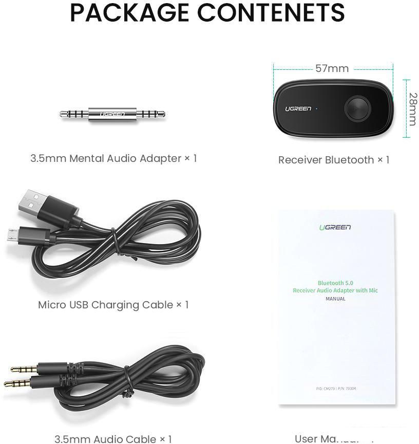 Аудиоадаптер Ugreen CM279 70304
