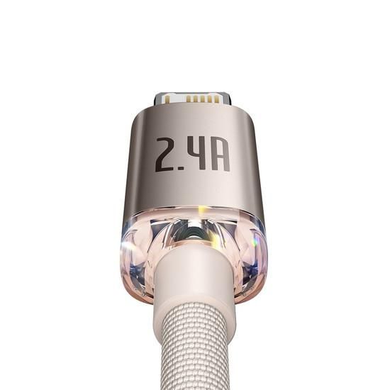 Кабель Baseus Crystal Shine USB Type-A - Lightning (1.2 м, розовый)