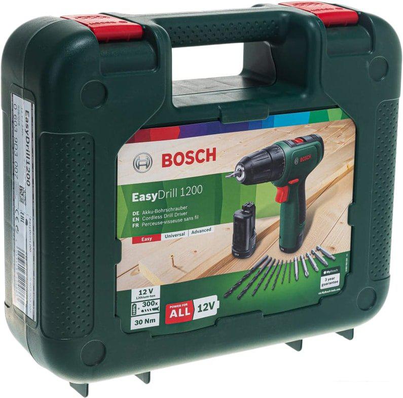 Шуруповерты, гайковерты, электроотвертки Bosch EasyDrill 1200 06039D3007 (с 2-мя АКБ, кейс)