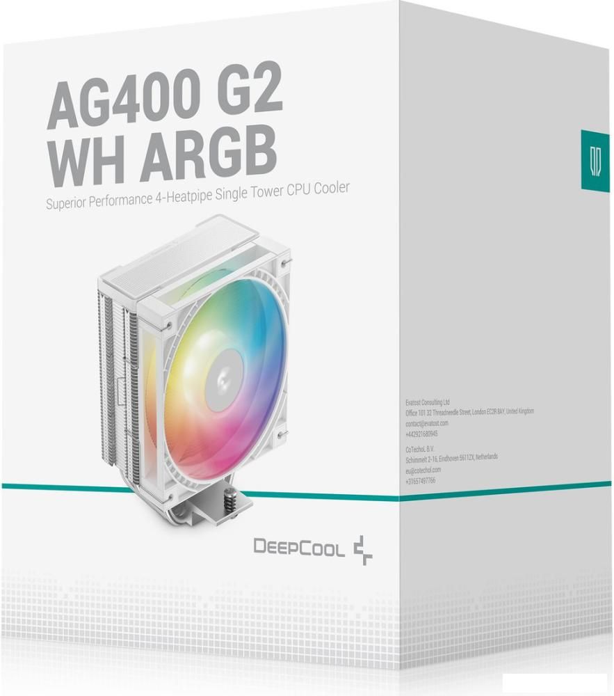 Кулер для процессора DeepCool AG400 G2 ARGB WH R-AG400-WHAMMG2-G
