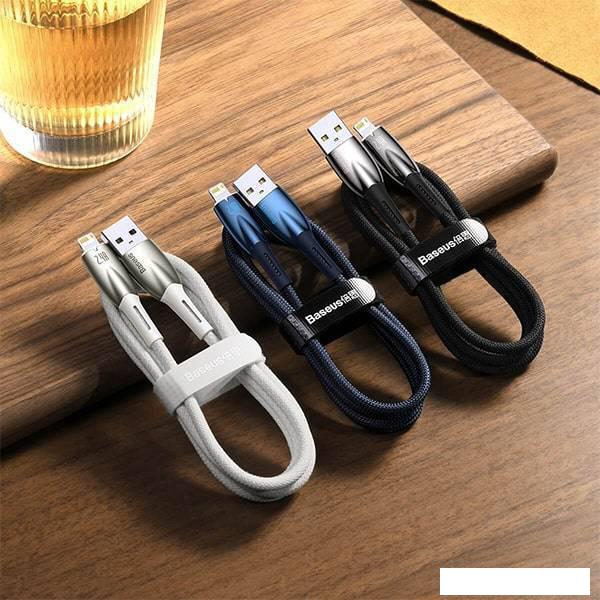 Кабель Baseus Glimmer Series Fast Charging Data Cable USB Type-A - Lightning 2.4A CADH000301 (2 м, черный)