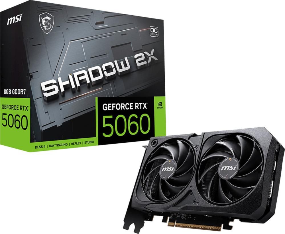 Видеокарта MSI GeForce RTX 5060 8G Shadow 2X OC