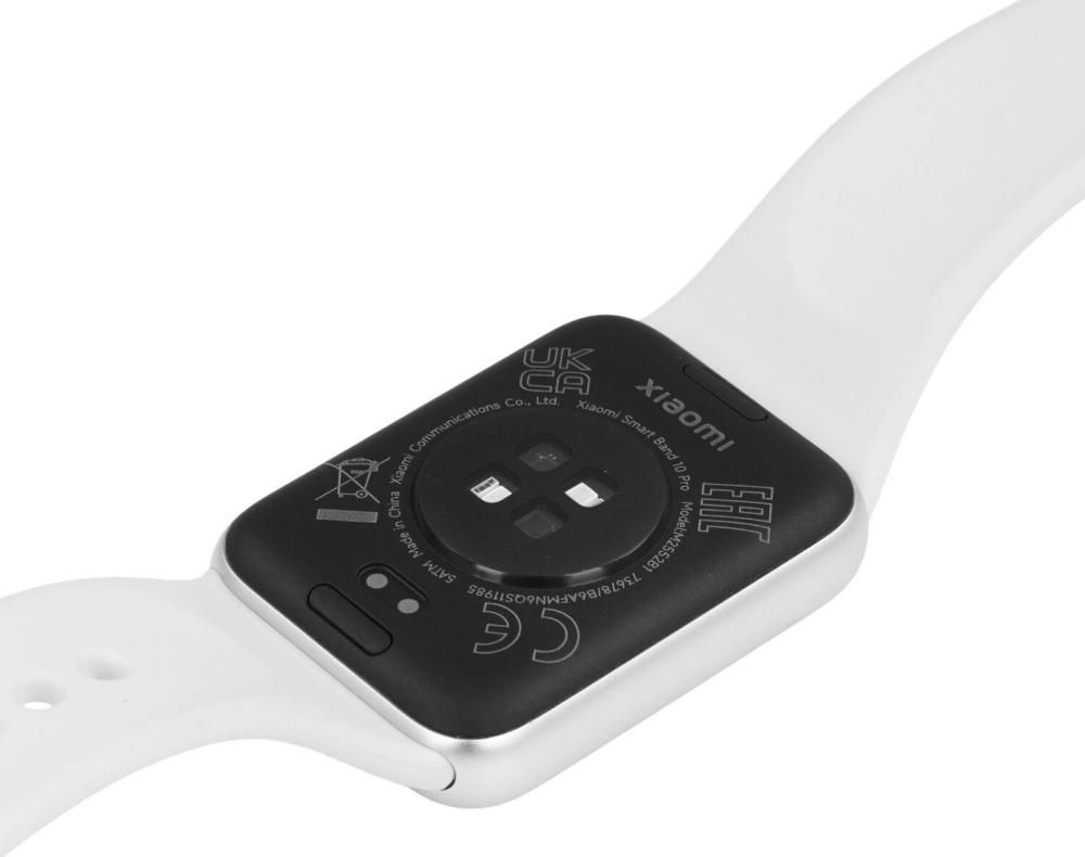 Фитнес-браслет Xiaomi Smart Band 10 Pro M2552B1 (серебристый, со светло-серым силиконовым ремешком, международная версия)