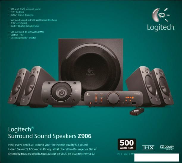 Акустика Logitech Surround Sound Speakers Z906