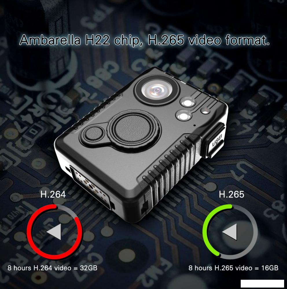 Экшен-камера BodyDvr 550 64Гб/GPS