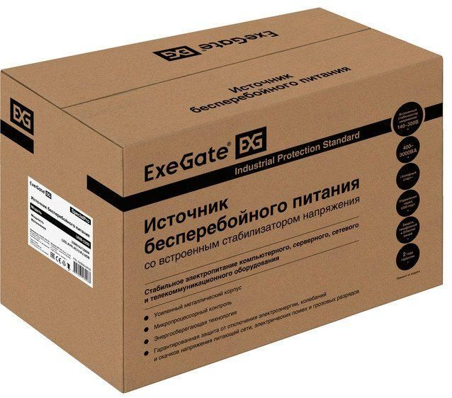 Источник бесперебойного питания ExeGate SpecialPro UNB-2200.LED.AVR.4C13.RJ.USB EX292612RUS