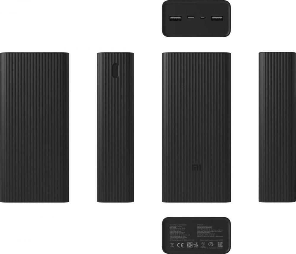 Внешний аккумулятор Xiaomi Mi Power Bank 3 PB3018ZM 30000mAh (черный)