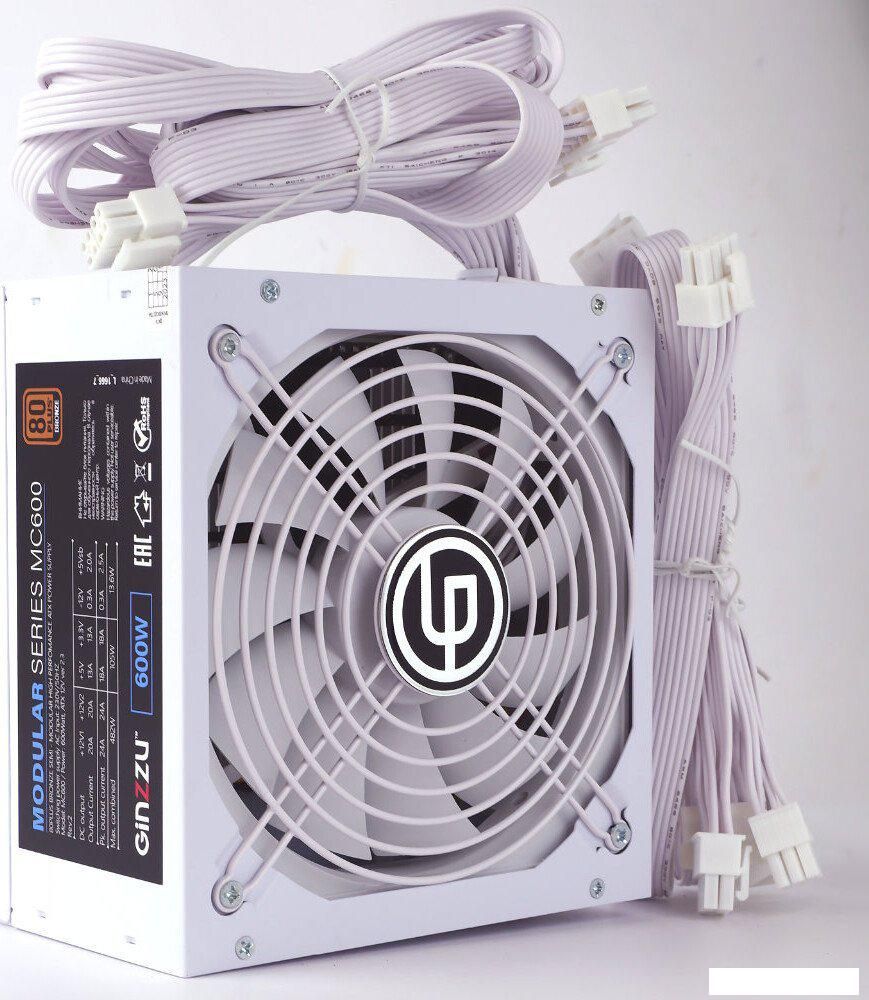 Блок питания Ginzzu MC600 (белый)