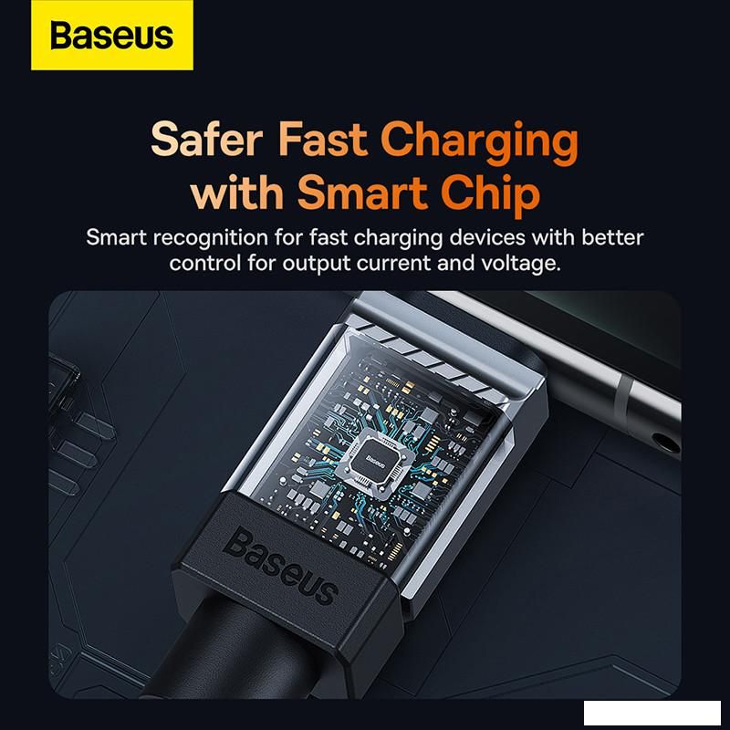Кабель Baseus CoolPlay Series Fast Charging Data Cable 100W USB Type-A - USB Type-C (1 м, белый)