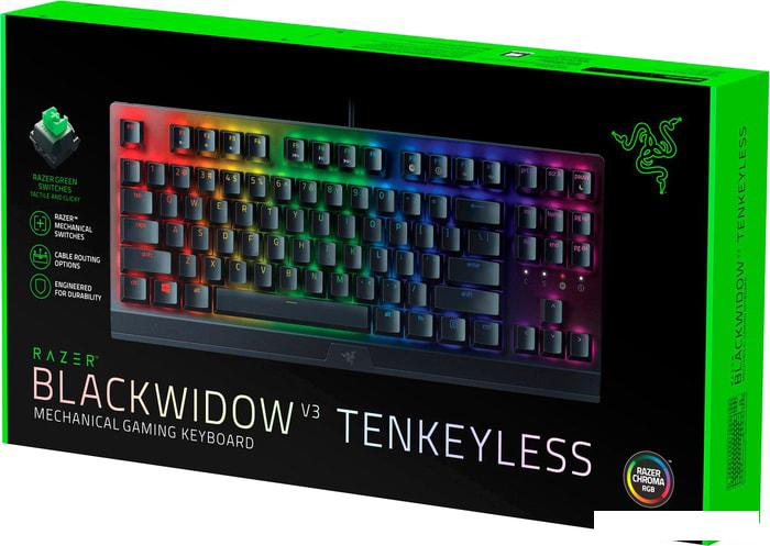 Клавиатура Razer BlackWidow V3 Tenkeyless Green Switch
