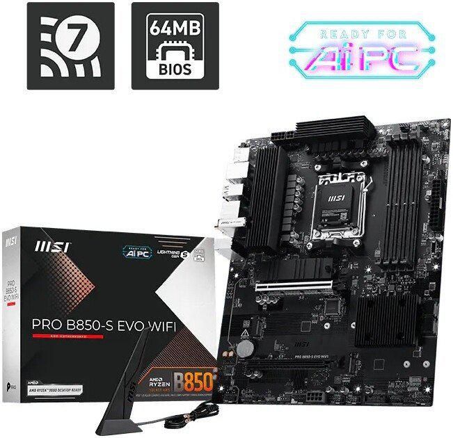 Материнская плата MSI Pro B850-S Evo WiFi