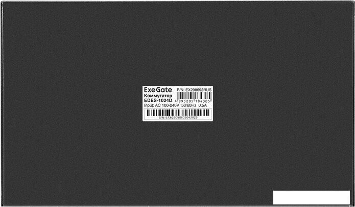 Неуправляемый коммутатор ExeGate EDES-1024D
