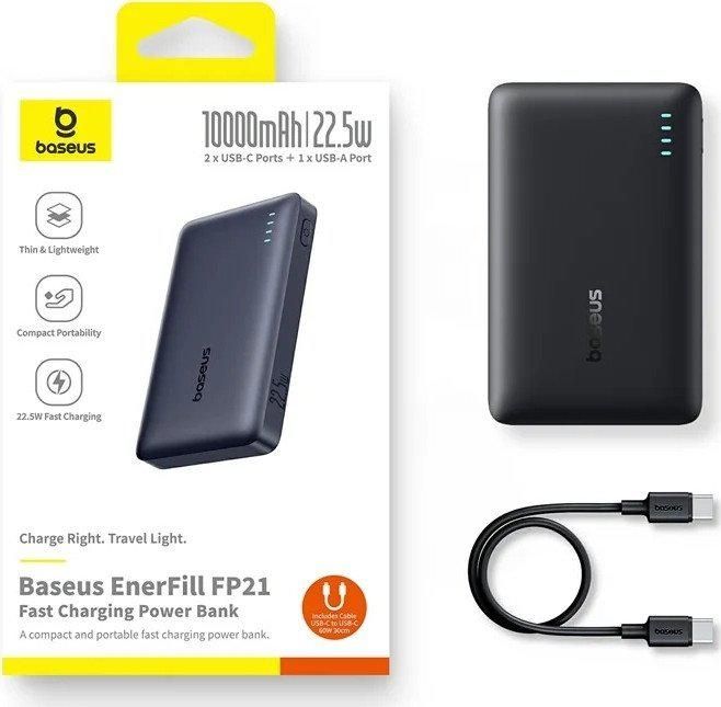 Внешний аккумулятор Baseus EnerFill FP21 22.5W 10000mAh (черный)