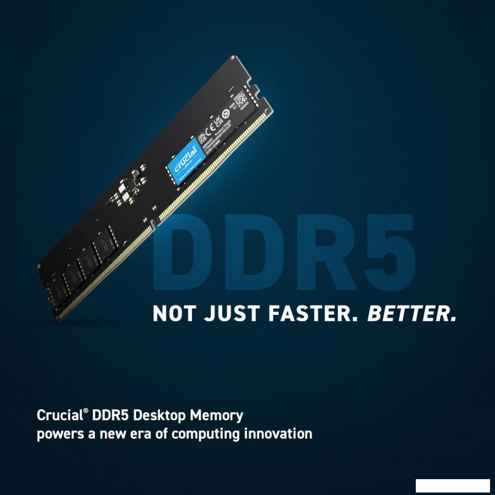 Оперативная память Crucial 16ГБ DDR5 5600 МГц CT16G56C46U5