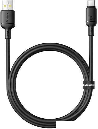 Кабель Baseus Silky Series Fast Charging Cable USB to Type-C 100W (1 м, черный)