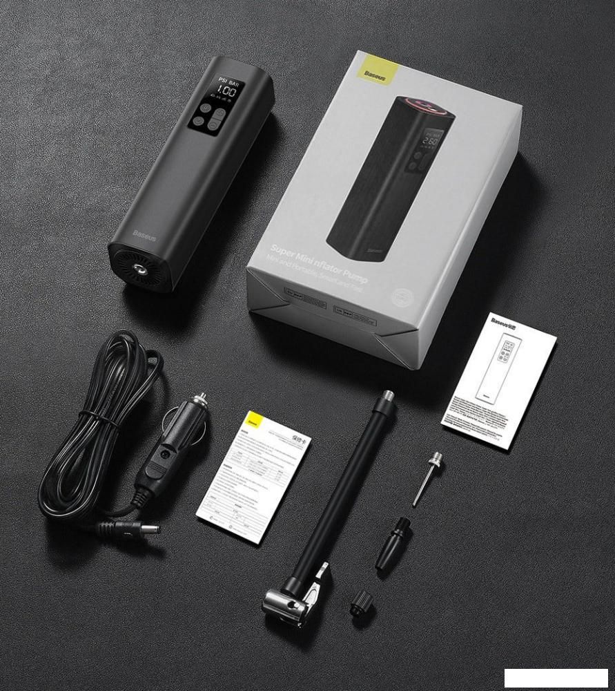 Автомобильный компрессор Baseus Super Mini Inflator Pump CRCQ000001