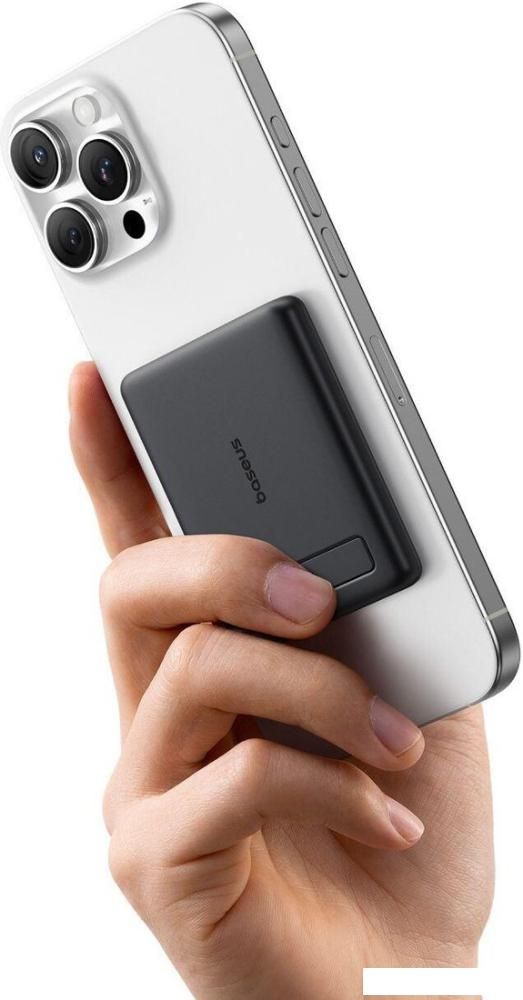Внешний аккумулятор Baseus PicoGo AM31 Mini Magnetic Power Bank with Stand 20W 5000mAh (черный)