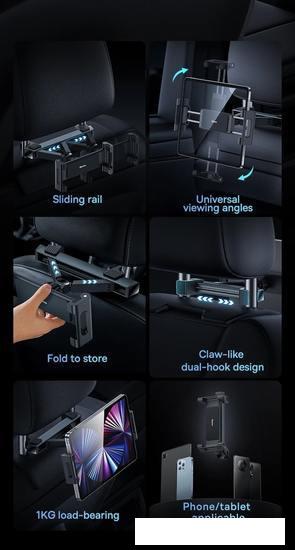 Держатель для планшета Baseus JoyRide Pro Backseat Car Mount SUTQ000001 (черный)