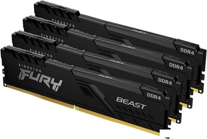 Оперативная память Kingston FURY Beast 4x16GB DDR4 PC4-25600 KF432C16BB1K4/64