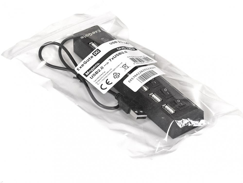USB-хаб  ExeGate DUB-72SW EX293978RUS