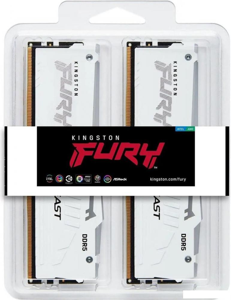 Оперативная память Kingston FURY Beast RGB 2x16ГБ DDR5 5600 МГц KF556C40BWAK2-32