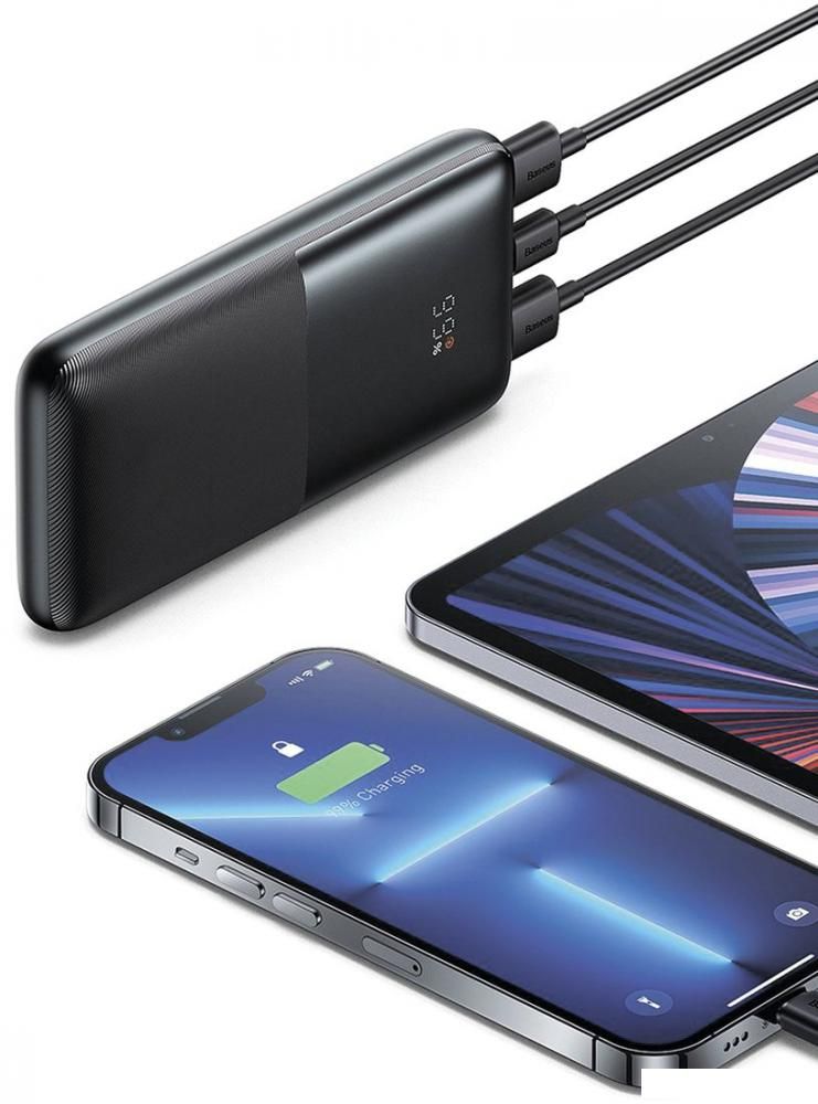 Внешний аккумулятор Baseus Bipow Pro Digital Display Fast Charge 20W Overseas Edition 10000mAh (фиолетовый)