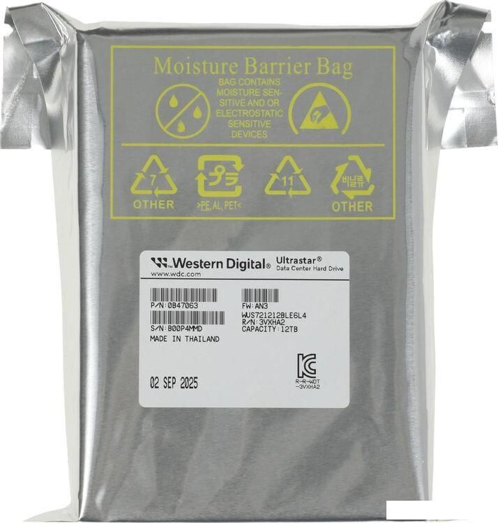 Жесткий диск WD Ultrastar DC HC340 12TB WUS721212BLE6L4