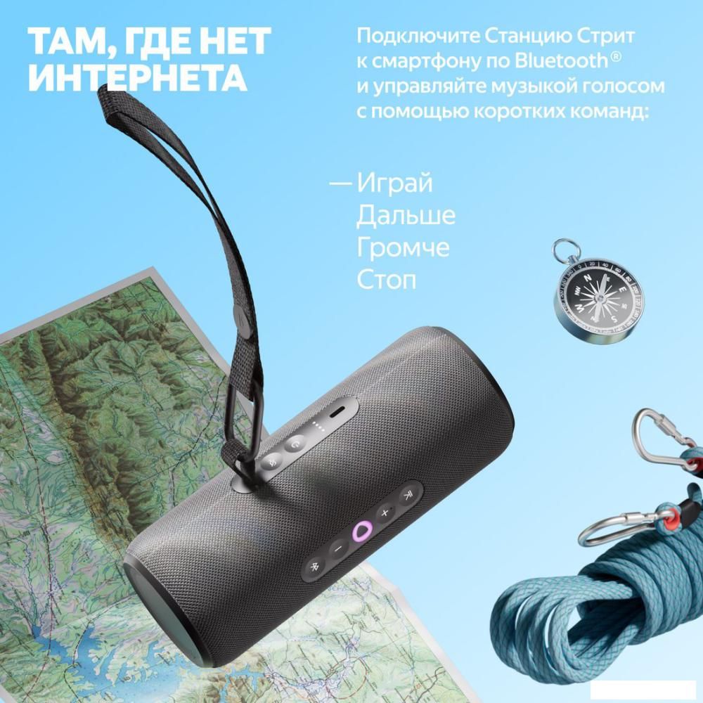 Умная колонка Яндекс Станция Стрит (черный)