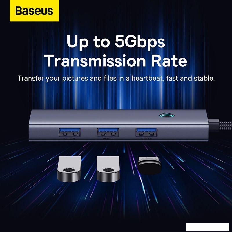 USB-хаб  Baseus Flite Series 4-Port USB-C Hub B0005280A813-03