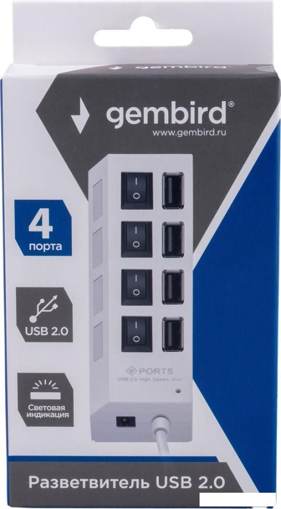 USB-хаб Gembird UHB-243-ADW