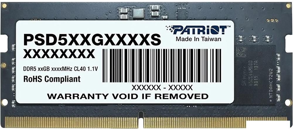 Оперативная память Patriot Signature Line 8ГБ DDR5 4800 МГц PSD58G480041S