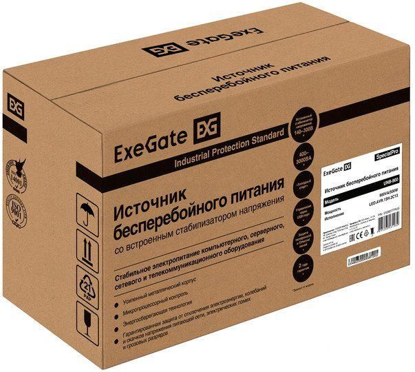 Источник бесперебойного питания ExeGate SpecialPro UNB-900.LED.AVR.1SH.2C13 EX292777RUS