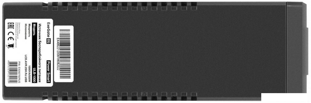 Источник бесперебойного питания ExeGate Power Smart ULB-1000.LCD.AVR.2SH.RJ.USB EX292792RUS
