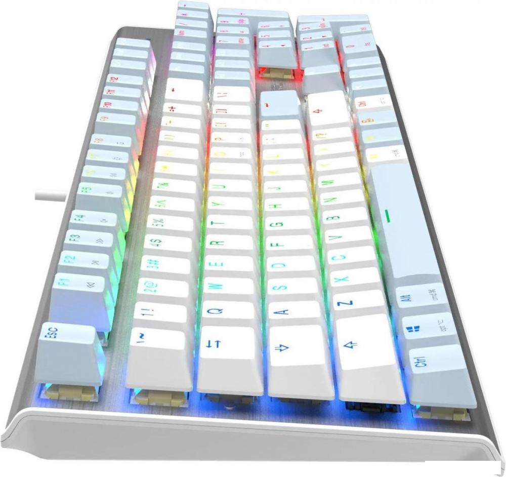 Клавиатура A4Tech Fstyler FS100 Neon (серебристый/голубой)