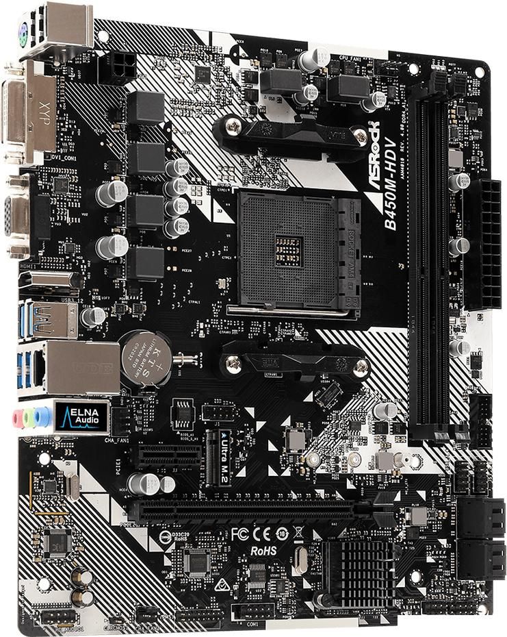 Материнская плата ASRock B450M-HDV R4.0