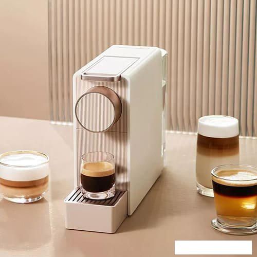 Капсульная кофеварка Scishare Capsule Coffee Machine Mini S1201 (с переходником на евровилку, золотистый)