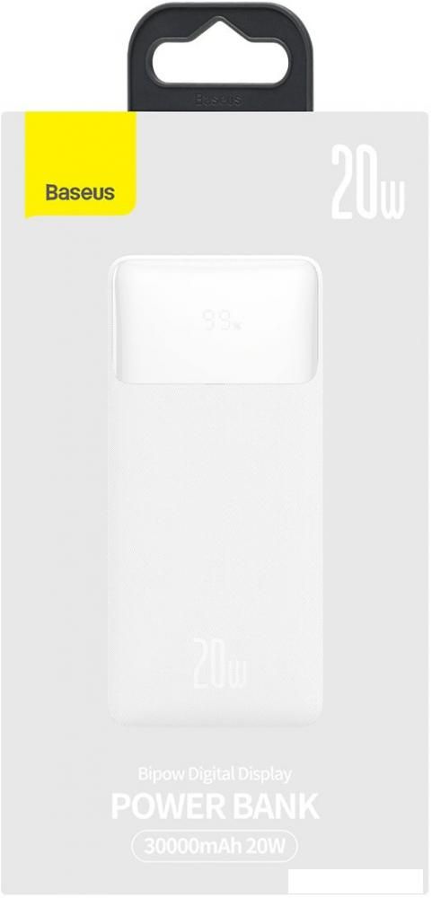 Внешний аккумулятор Baseus Bipow Digital Display PPDML-N02 30000mAh (белый)