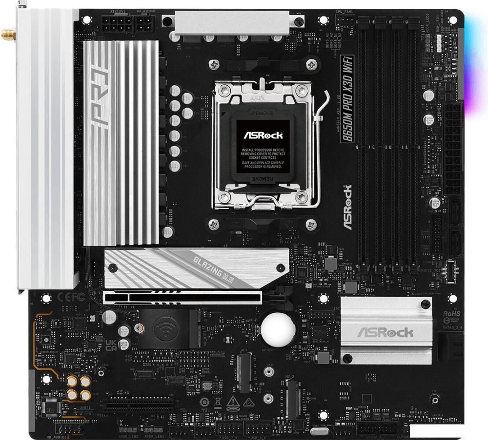 Материнская плата ASRock B650M Pro X3D WiFi