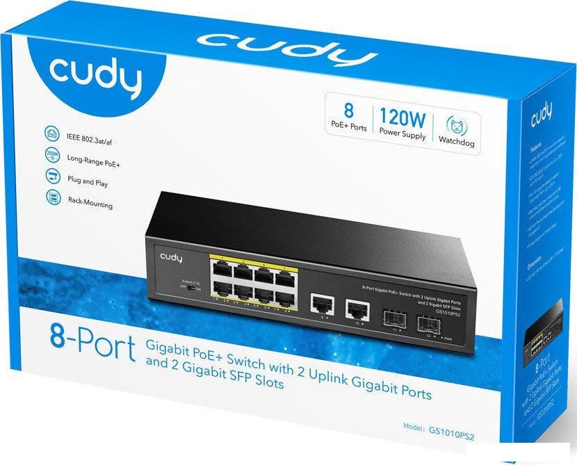 Неуправляемый коммутатор Cudy GS1010PS2 1.0