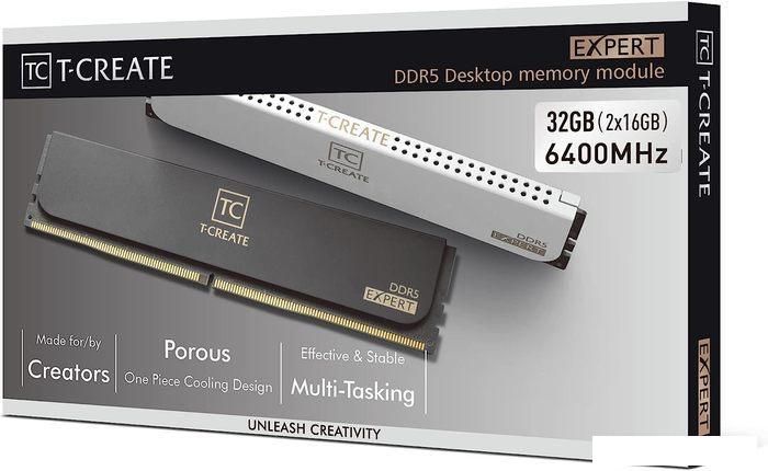Оперативная память Team T-Create Expert 2x16ГБ DDR5 6400 МГц CTCED532G6400HC32ADC01
