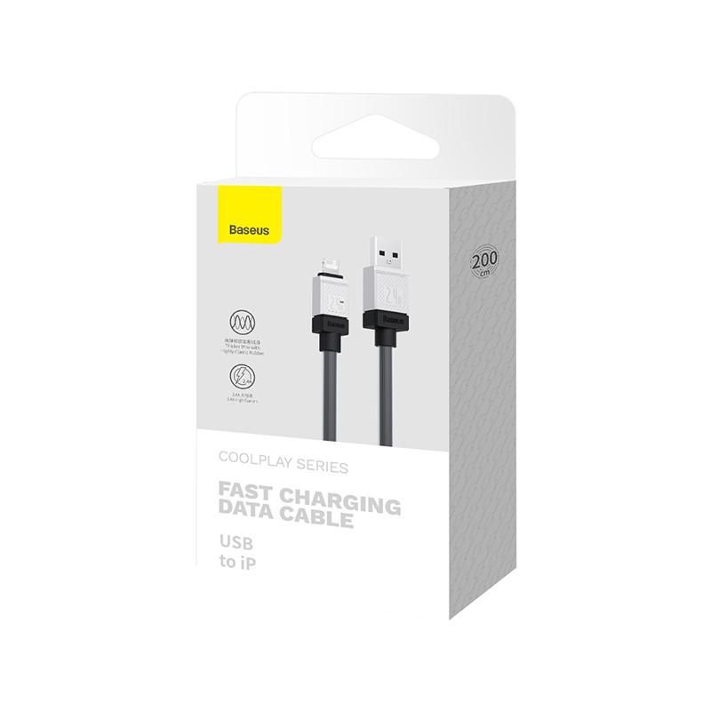 Кабель Baseus CoolPlay Series Fast Charging Data Cable 2.4A USB Type-A - Lightning (2 м, черный)