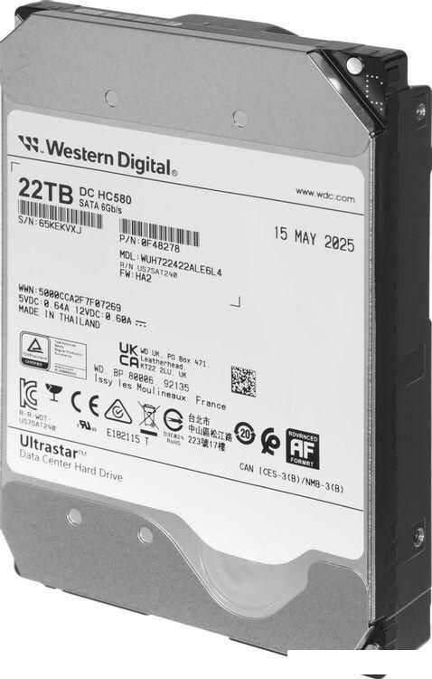 Жесткий диск WD Ultrastar DC HC580 22TB WUH722422ALE6L4