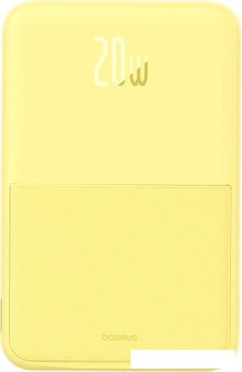 Внешний аккумулятор Baseus MagPro Magnetic Bracket Wireless Fast-Charging Power Bank 20W 5000mAh (желтый)