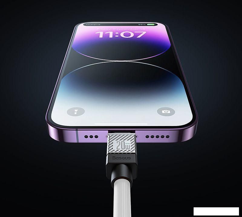 Кабель Baseus CoolPlay Series USB Type-C - Lightning (1 м, белый)