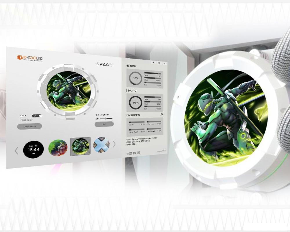Жидкостное охлаждение для процессора ID-Cooling Space SL240 XE WHITE