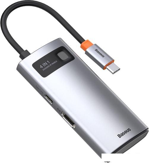 Док-станция Baseus Metal Gleam Series 4 in 1 Multifunctional Type-C CAHUB-CY0G