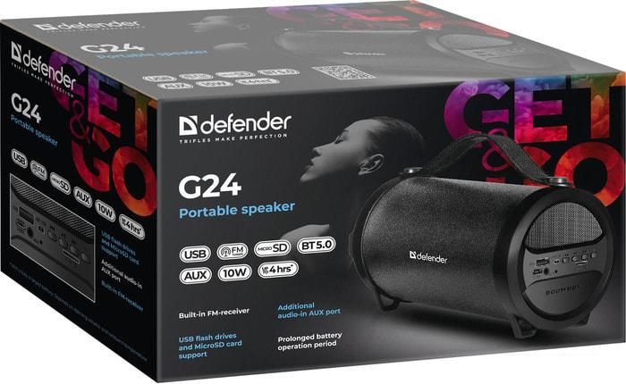 Беспроводная колонка Defender G24 (черный)