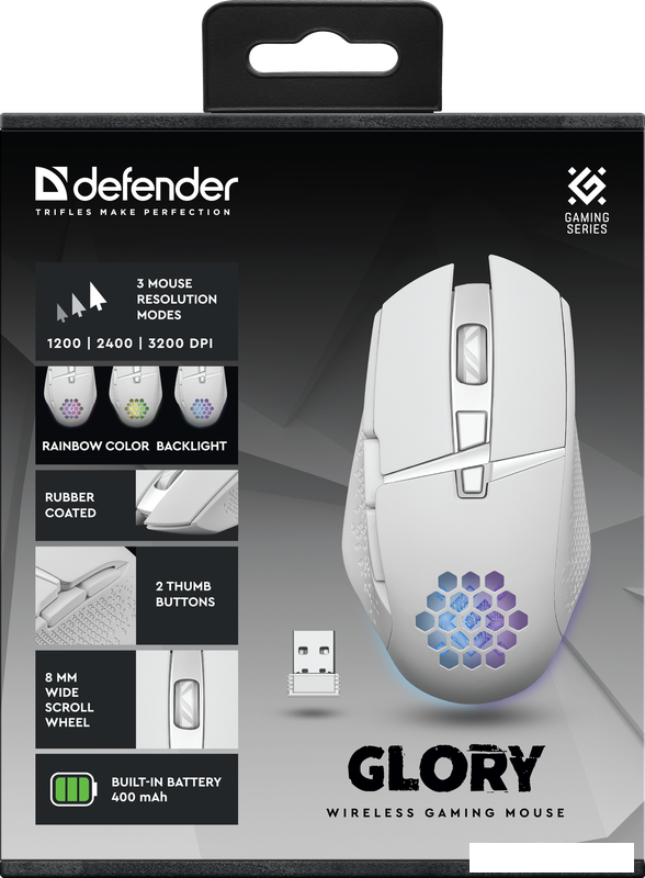Игровая мышь Defender Glory GM-514 (белый)