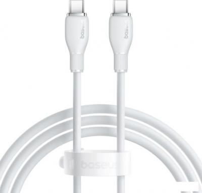 Кабель Baseus Pudding Series Fast Charging Cable 100W USB Type-C - USB Type-C (1.2 м, белый)
